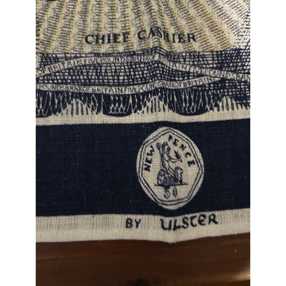 Vintage Ulster Irish Linen Tea Towel Bank of Britain- NWOT - Picture 2 of 6